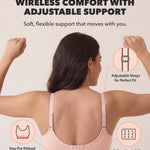 SHAPERMINT Bras for Women No Underwire - Seamless Bras for Women, Wireless Bra, Adjustable Plus Size Bra