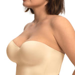 HSIA Longline Strapless Bra for Women, Anti-Slip Support Corset for Large Bust Convertible Bustier Bandeau for Big Breasts