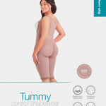 DELIE Fajas Colombianas Moldeadoras 186 High Compression Knee Length Girdle, 3 Lines of Hooks Butt Lifting Shapewear