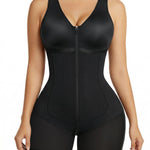 SHAPERX Women's Fajas Colombianas Moldeadoras Postparto Tummy Control Shapewear Compression Garment with Zipper Crotch,SZ7390-Black-S