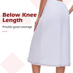 MANCYFIT Half Slips for Under Dresses Slip Skirt for Women A-line Underskirt for Dresses White Large