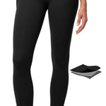 IUGA Compression Leggings with Pockets for Women Tummy Control Leggings No Front Seam Workout High Waist Yoga Pants, Black