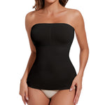 JOYSHAPER Strapless Shapewear Tank Top for Women Tummy Control Shapewear Cami Compression Tube Top Long Strapless Camisole Bandeau Cami Shaper Black S