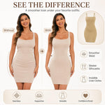 SLLIE Women's Strapless Shapewear Full Slip for Under Dresses Tummy Control Seamless Body Shaper Slips
