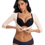 DEHORU Arm Shaper for Women Post Surgical Slimming Sleeves Compression Shirt Posture Corrector Tops Shapewear (BG L)