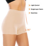 Womens Seamless Shaping Boyshorts Panties Tummy Control Underwear Slimming Shapewear Slip Shorts(#A2 Beige(Light Tummy Control),Medium)