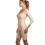 Isavela Womens Full Body Suit With Bra And Sleeves MD Beige