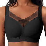 Women Jelly Bras No Underwire V Mesh Buttery Soft Tshirt Bra Seamless Wireless Convertible Everyday Bra