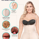 Sonryse TR96ZF Colombian Butt Lifter Post Surgery Postpartum Tummy Control Shapewear Fajas Colombianas Reductoras y Moldeadoras Levanta Cola Black M
