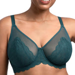 HSIA Minimizer Bras for Women Large Bust Full Coverage Lace Plus Size Bra - Mermaid Scales