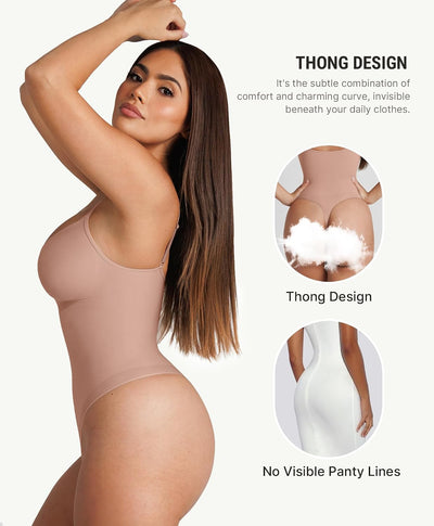FeelinGirl Shapewear Bodysuit for Women Tummy Control Body Shaper Going Out