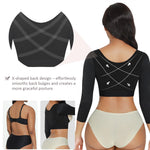 FeelinGirl Upper Body Shaper for Women Arm Shaping Sleeves Arm Lift Compression Garment Post Op Arm Control Black XL
