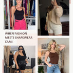 FeelinGirl Women's Tummy Control Camisole Seamless Shapewear Tank Top Slimming Cami Shaper with Compression