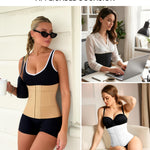 Nebility Segmented Waist Trainer for Women Corset Shapewear Waist Cincher Faja Body Shaper Tummy Control(Beige,Large)