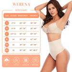 Werena Tummy Control Thong Shapewear for Women Seamless Shaping Novelty Thong Panties Body Shaper Underwear(02# Beige-no boning,Medium)