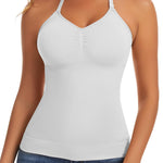 JOYSHAPER Womens Shapewear Camisole with Built in Bra Halter Tank Tops Tummy Control Compression Cami Shaper