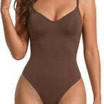 Tummy Control Shapewear Bodysuit for Women, Seamless Body Shaper Thong, Brief or Mid-Thigh Faja, Sculpting Slimming Bodysuits