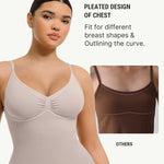 FeelinGirl Womens Tank Top Shapewear Tummy Control Tops Slimming Cami Tank Seamless Compression V Neck Camisole Light Gray XL