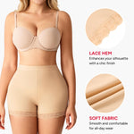 Nebility Butt Lifting Shapewear with Butt Pads - Padded Underwear for Women Booty Lifter Shorts Lace Hip Enhancer Beige