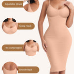 woahee Shapewear Slip for Under Dress, Scoop Neck Tummy Control Slips Dress for Women Seamless Full Body Shaper