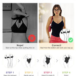 SHAPERX Women's Tummy Control Shapewear Thong Bodysuit Seamless Waist Snatching Body Shaper,SZ5215-Black-XXS/XS