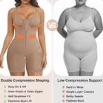 SHAPERX Women's Shapewear Bodysuit Tummy Control Seamless Zip-Up Body Shaper Waist Defining Silhouette,SZ5862-Sienna-2XL