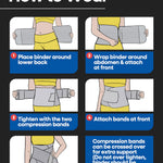 Abdominal Binder Post Surgery Tummy Tuck - Postpartum Belly Band Wrap | Post C Section Belly Binder Recovery | Stomach Compression Hernia Belt For Men or Women After Pregnancy, Hysterectomy S/M