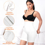 Werena Shapewear Shorts Tummy Control for Women High Waisted Body Shaper Underwear Slimming Slip Shorts Under Dresses(#1 White(medium control),M)