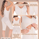 FAJAS DISENOS D'PRADA DELIÉ - Shapewear for Women Post Surgery High Compression Stage 2 Colombian Full Body Faja Front Hooks Beige