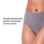 SPANX SPANXsupersmooth Undie-tectable Thong - Comfortable Core Control - Invisible Shapewear - Women No Show Thong Underwear - Mythical Grey - Medium