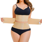 Nebility Waist Trainer for Women Tummy Control Shapewear Segmented Body Shaper Workout Girdle Cincher Postpartum Recovery Belt (XXX-Large, Beige)