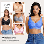 Popilush Wireless Bras for Women No Underwire Seamless Bra | Soft Breathable Fabric, Semi-Fixed Pads for Easy Care, T-Shirt Friendly, Travel and Everyday Comfort