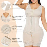 YIANNA Overbust Fajas Colombianas Moldeadoras Shapewear for Women Tummy Control Full Body Shaper Girdles Post Surgery Compression Garment,YA7366-Beige-3XL