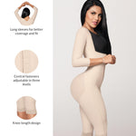 Forma Tu Cuerpo Full Body Shapewear for Women – Faja Moldeadora with Open Bust & Adjustable Legs, Tummy Control Bodysuit, Compression Girdle, Bei S