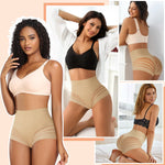 Werena Shapewear Tummy Control for Women Shaping Girdle Briefs Slimming Underwear(01# Mid-waisted Beige(boneless),Small)