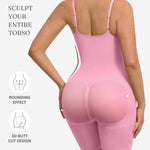 FeelinGirl Tummy Control Shapewear Bodysuit Body Shaper Plus Size Seamless Faja for Women Deep Pink XL/XXL