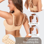Gailife Scalloped Jelly Bras for Women No Underwire Wireless Seamless Push Up Bralettes Soft Comfort Everyday Tshirt Bra -ND,S Nude