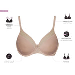 Bali Women's One Smooth U Ultra Light Convertible Bra DF3439, Sandshell, 36C