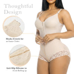 YIANNA Postpartum Fajas Colombianas Moldeadoras Full Body Shapewear Tummy Control for Women Body Shaper Girdles Compression Garment with Side Bust Pad, YA7510-Beige-XL