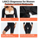LANCS Shapewear for Women Tummy Control Fajas Colombianas Body Shaper Waist Trainer Post Surgery Compression Garment(Black, Large)