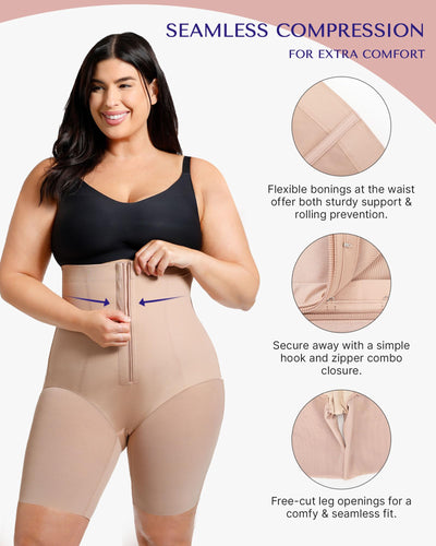 SHAPELLX Tummy Control Shapewear High Waisted Slimmer Body Shaper Shorts Waist Trainer Butt Lifter Bodysuit Fajas Shorts