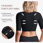BRABIC Women's Shapewear Tops Post Surgery Compression Sleeve for Arm Shaper (Black, Medium)