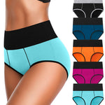 OLIKEME Tummy Control High Waisted Cotton Underwear Panties Briefs for Women Plus Size Full Coverage XL