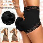Werena Padded Underwear for Women Butt Lifting Panties Tummy Control Shapewear Butt Pads Lace Booty Enhancer Panty