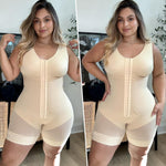 SHAPERX Women's Fajas Colombianas Tummy Control Shapewear Postpartum Full Body Shaper Butt Lifter Bodysuit, SZ7302-Beige-XL