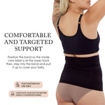 Ingrid & Isabel | Basics Afterband Postpartum Belly Band | Compression Wrap for Abdominal Support & Recovery (Black | M/L)