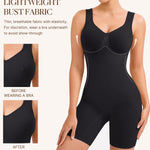 BRABIC Waist Trainer Shapewear Bodysuits for Women Tummy Control Seamless Full Low Back Faja Body Shaper Butt Lifter(Black, Large)