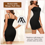 JOYSHAPER Strapless Shapewear Slip for Under Dresses Tummy Control Womems Full Slip Body Shaper Seamless