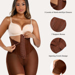 Lover-Beauty Tummy Control Shapewear for Women Strapless Fajas Body Shaper Shorts Butt Lifter Girdle Brown XL