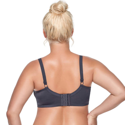 HSIA Minimizer Bras for Women Enchante Full Coverage Underwire Bras Plus Size Lifting Floral Lace Bra for Heavy Breast Dark Grey